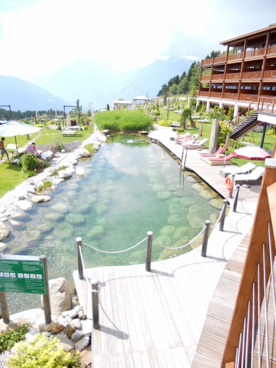 Schwimmteich Hotel Chalet Mirabell