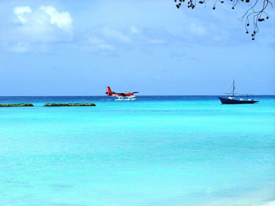Landung Wasserflugzeug Summer Island Maldives