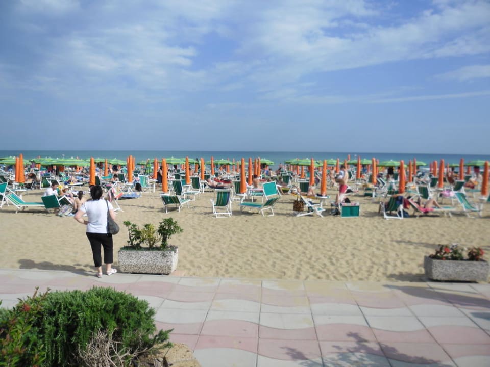 Blick auf den Hotelstrand Hotel Ancora