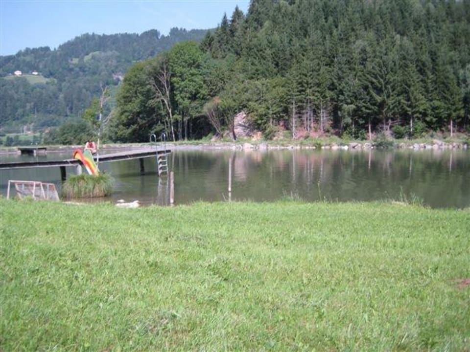 Hofeigener Badeteich mit Steg Bio & Gesundheitsbauernhof Pilgramhof