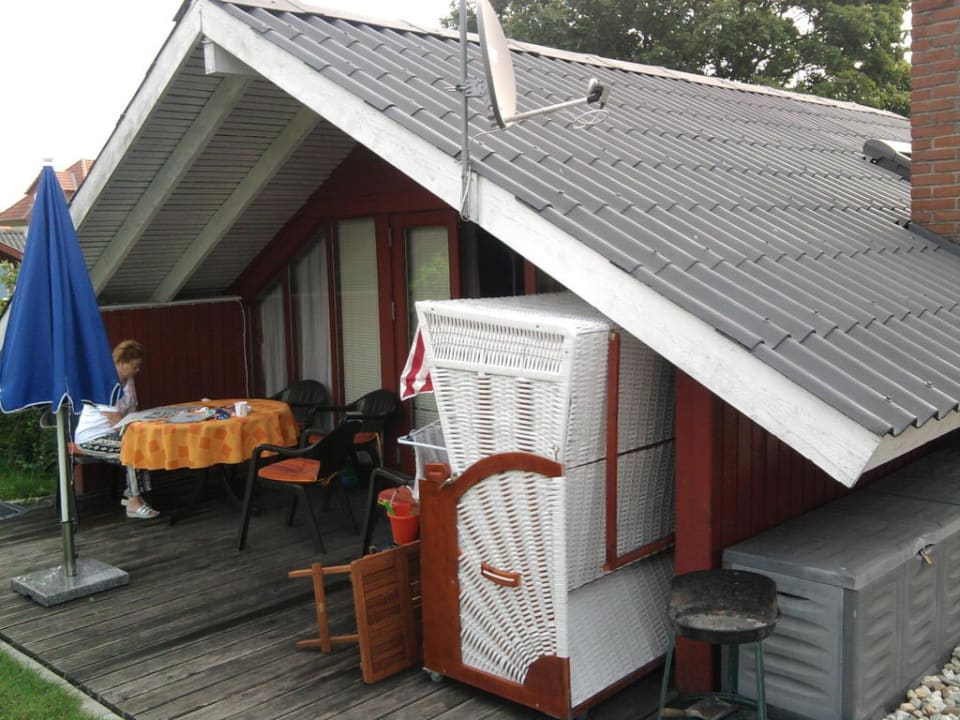 Terrassenansicht Ferienhäuser Holnis