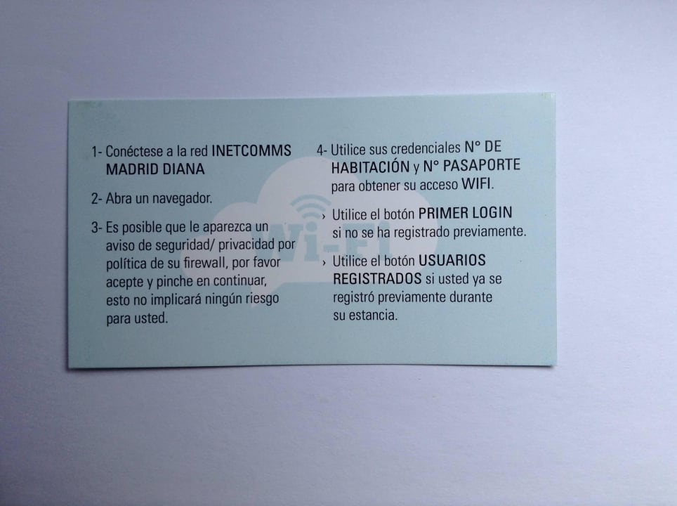Internetzugang (spanisch) Senator Barajas Hotel