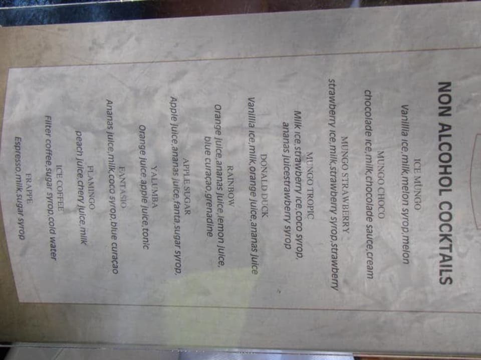 Коктейльная карта Botanik Hotel & Resort