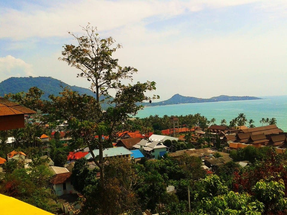 Blick vom Frühstück auf die Lamai-Bucht Varinda Garden Resort