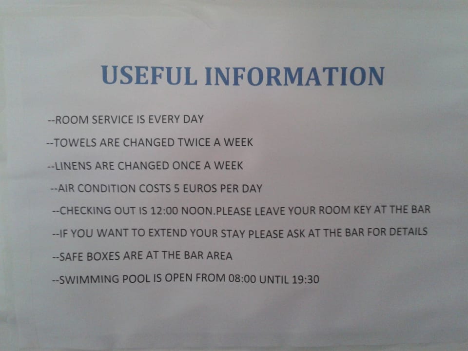 Gästeinformation (nicht auf Deutsch vorhanden) Diamond Boutique Hotel