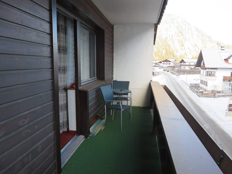 Blick auf den Balkon Hotel Feneberg