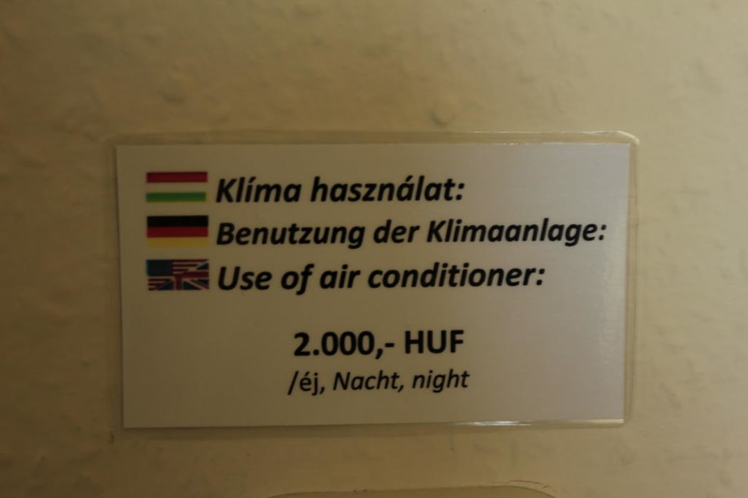Kosten Klimaanlage 5.OG Hotel Arany Barany