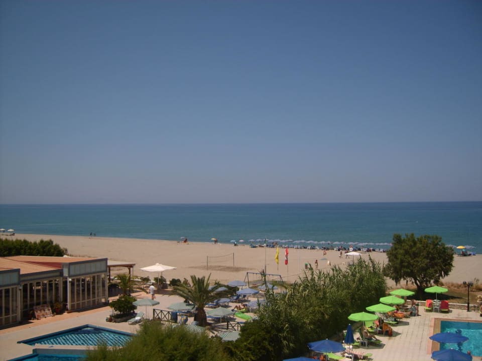 Blick vom Balkon Richtung Strand/Meer Golden Beach Rethymnon
