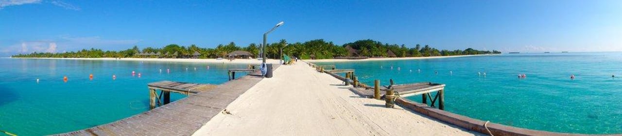 Panorama Ausblick vom Jetty auf Kuredu Kuredu Island Resort & Spa