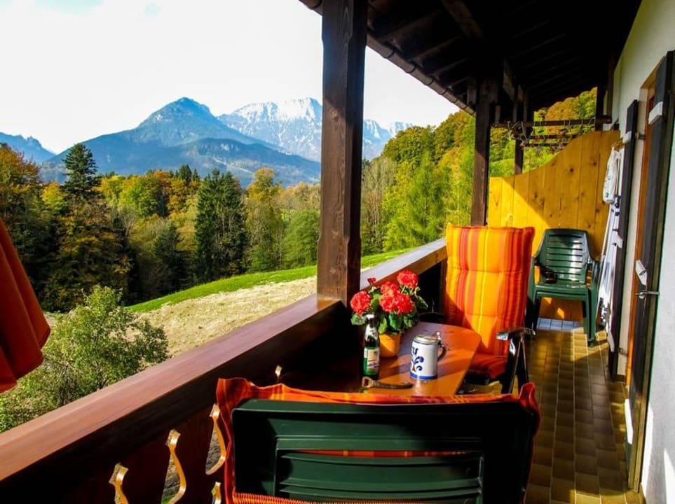 Aussicht vom Balkon Ferienwohnung Sappenlehen