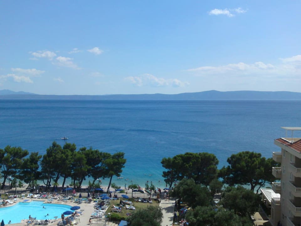 Ausblick aus einem Zimmer mit Meeresblick Bluesun Hotel Neptun