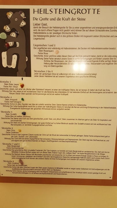 Infotafel Heilsteingrotte Vitalhotel Bad Birnbach