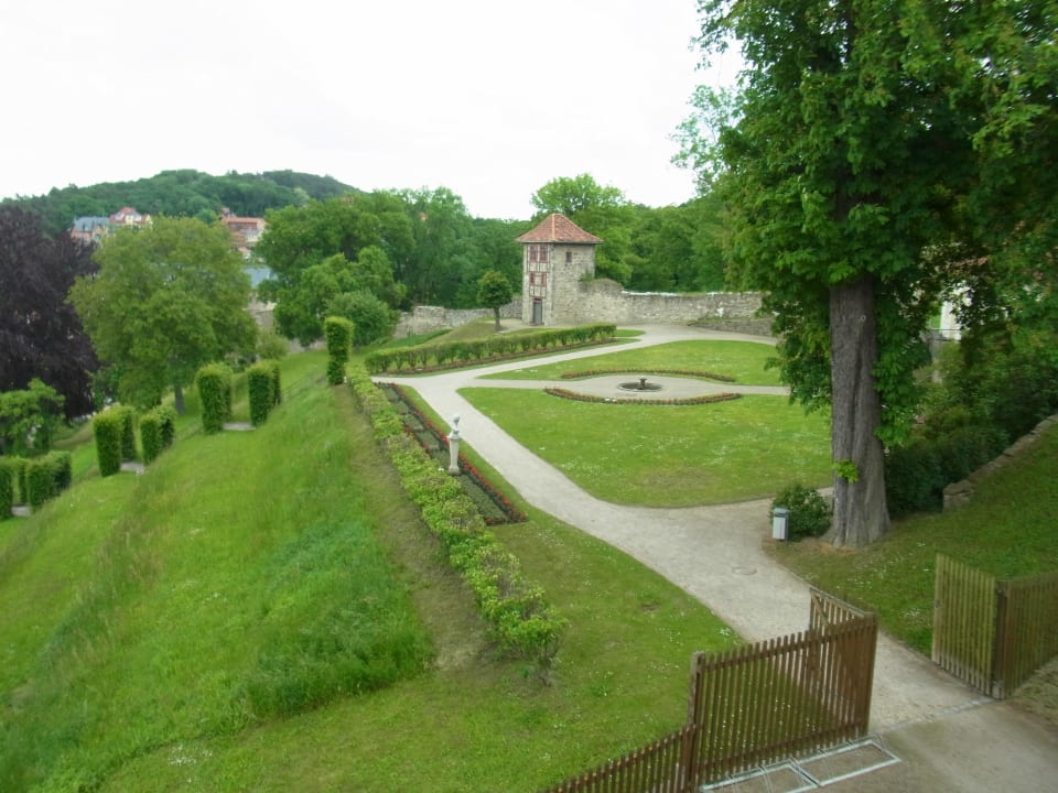 Ausblick von Zimmer 3 nach rechts Hotel Obere Mühle