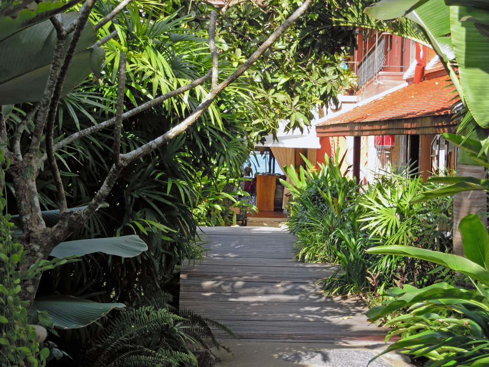 Weg zum Restaurant Zazen Boutique Resort & Spa