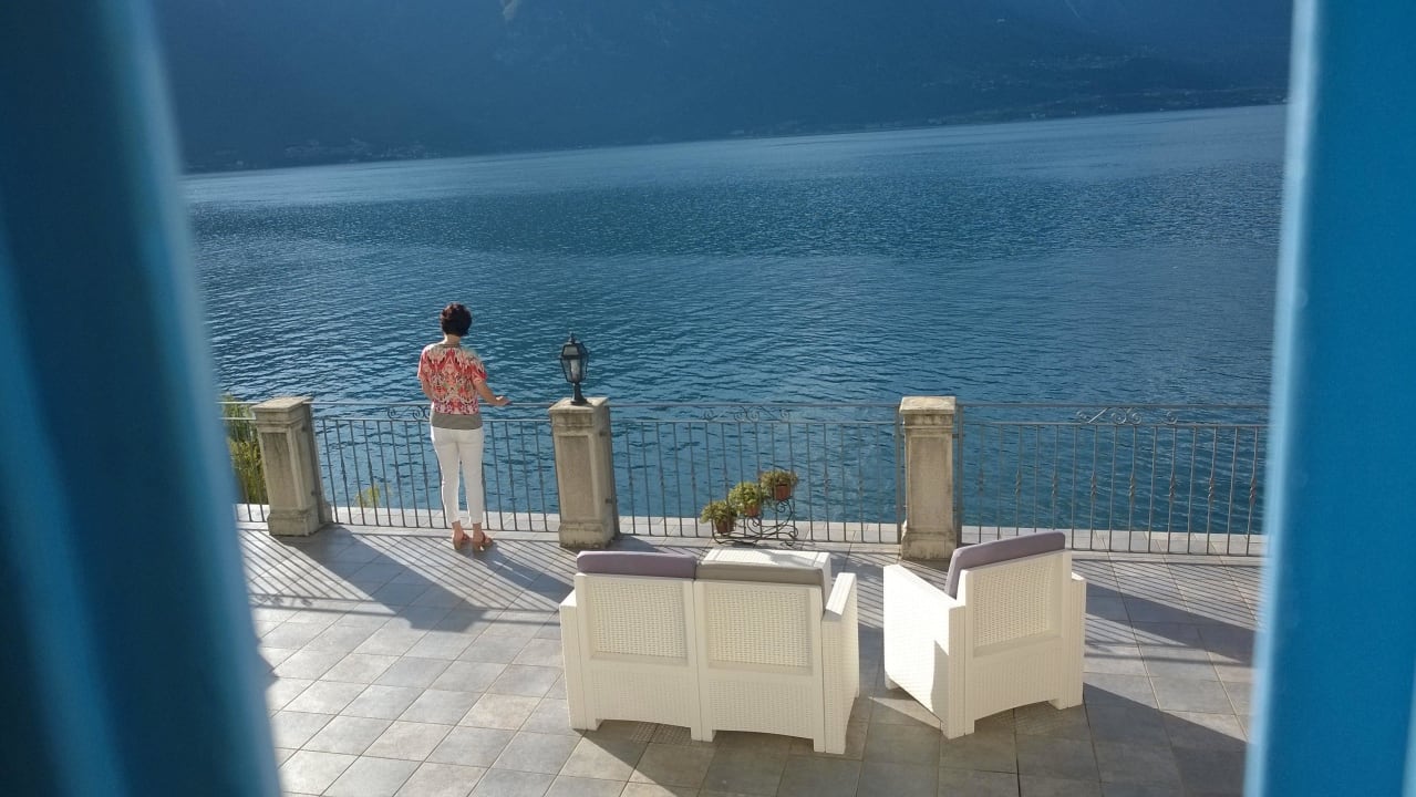 Blick von einem der Zimmer Villa Romantica Beach Resort