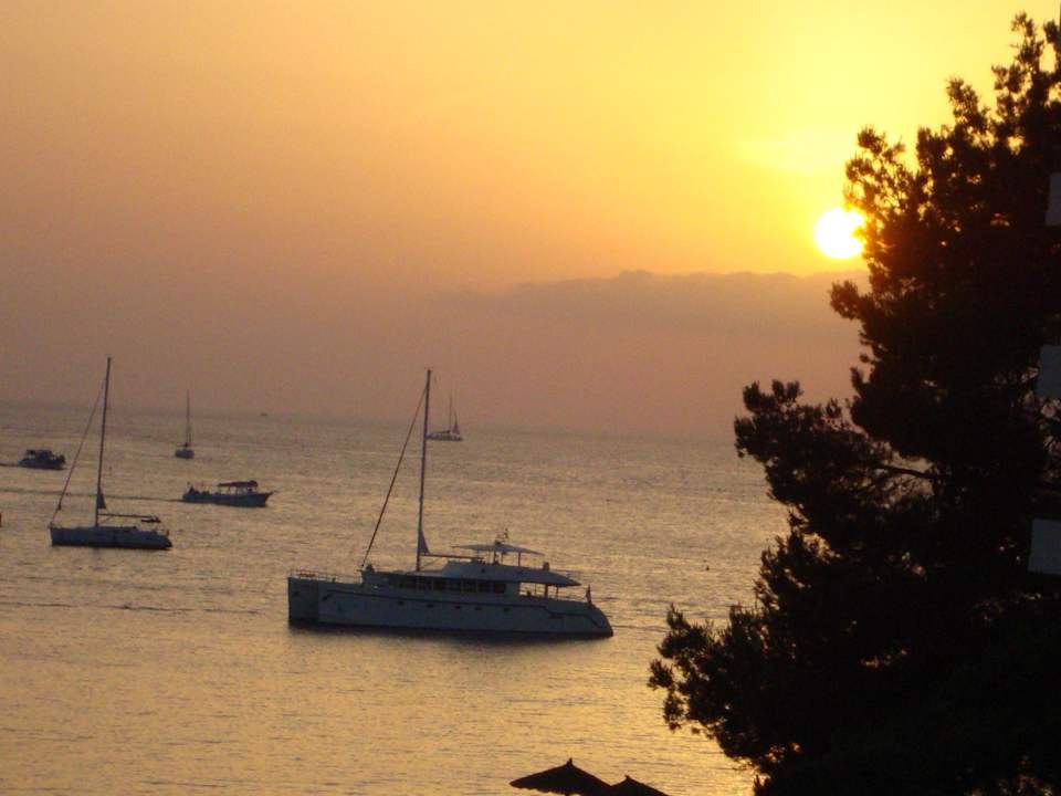 Blick vom Balkon Hotel Osiris