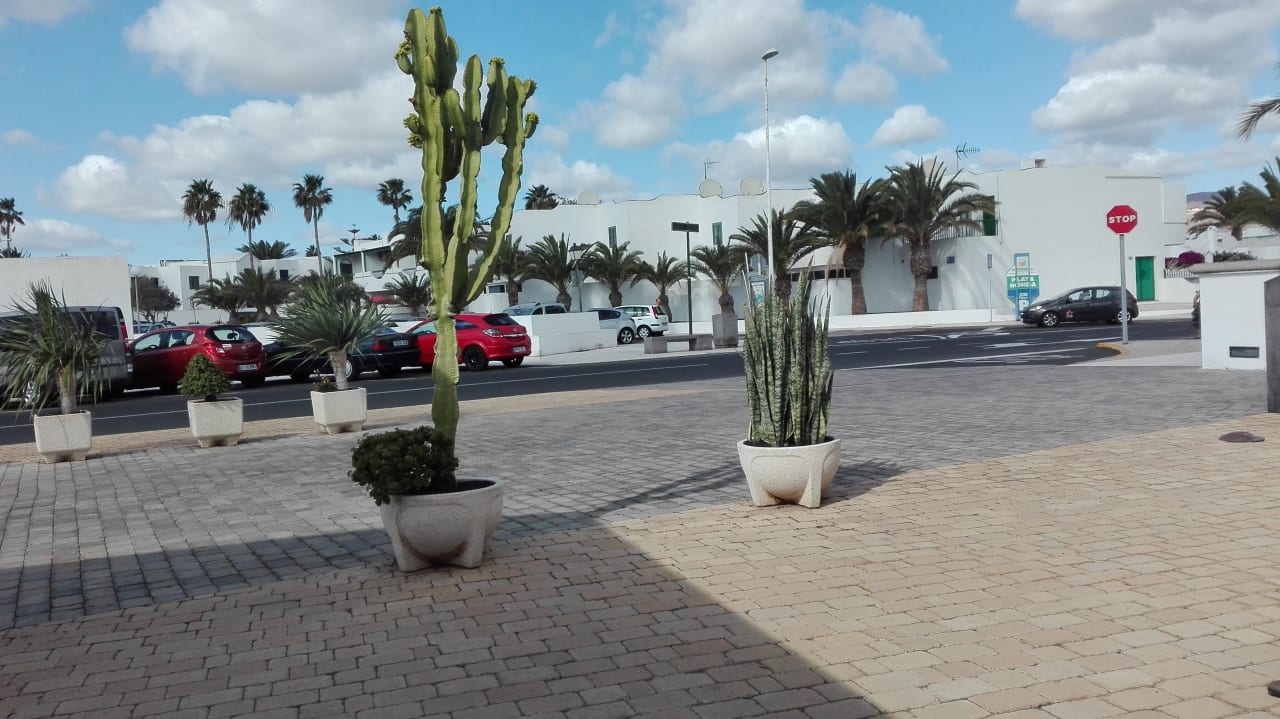 Blick vom Haupteingang  Hotel Las Costas