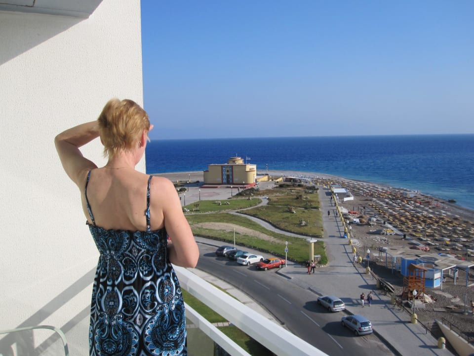 Ausblick vom Balkon Ibiscus Hotel Rhodos