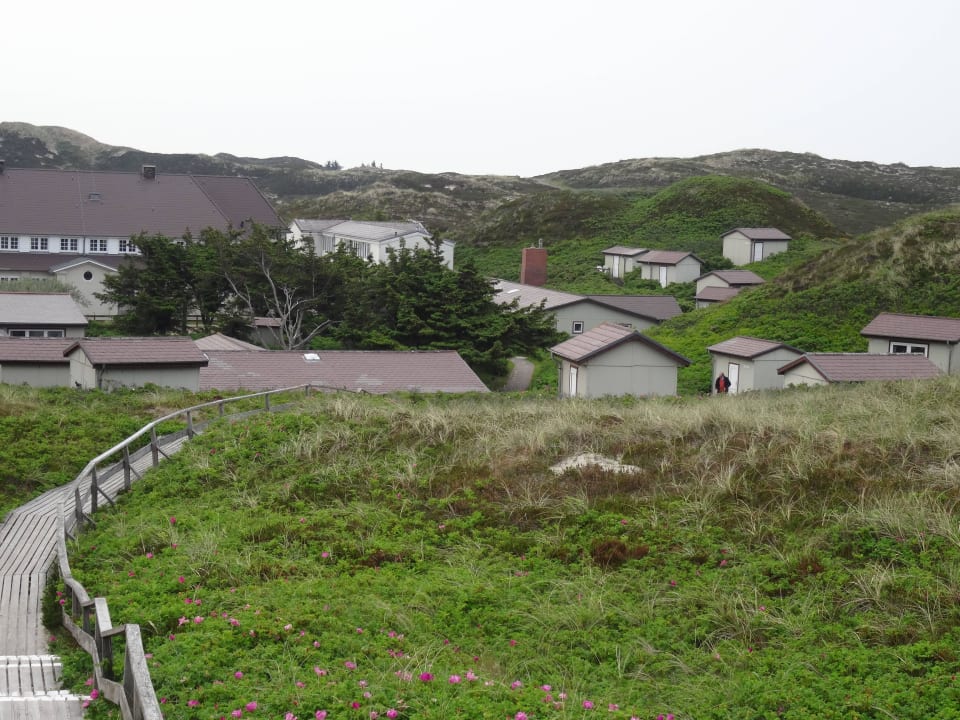 Weg vom Strand zur Hotelanlage Klappholttal Akademie am Meer