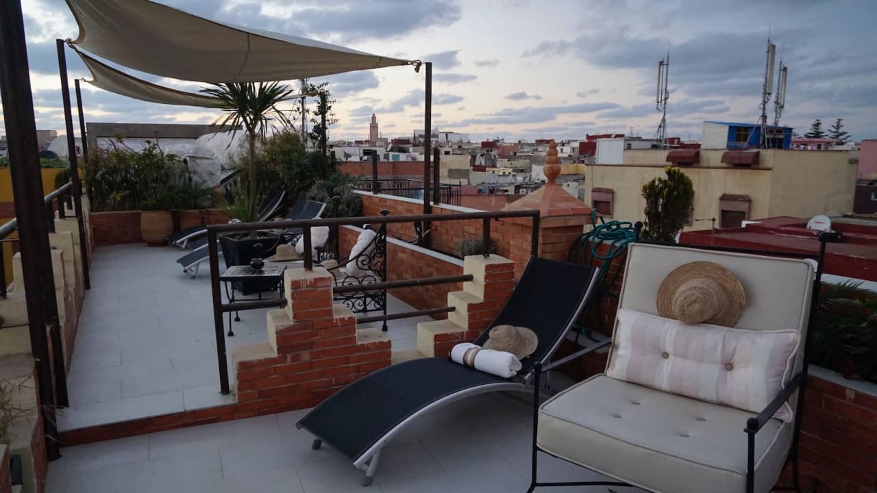 Die Dachterrasse. Hotel Riad Soleil D'orient