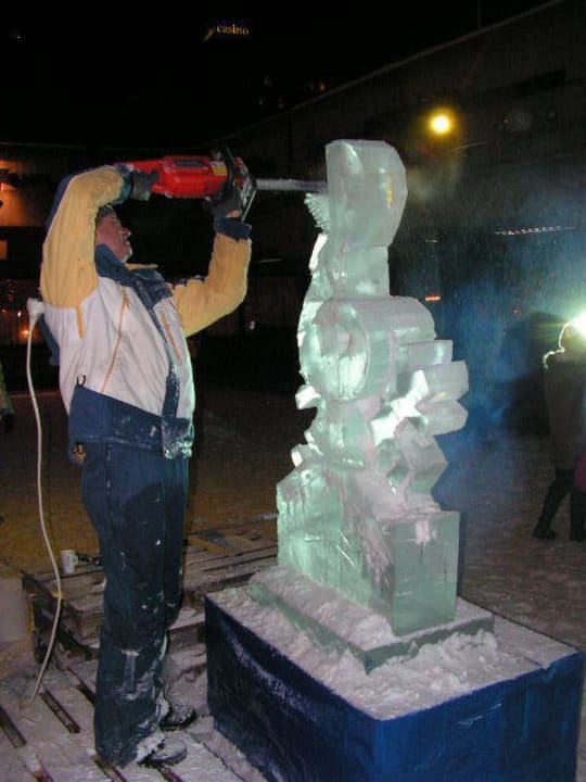 Notenschlüssel bei der "Night of Ice" Sanotel Bad Gastein
