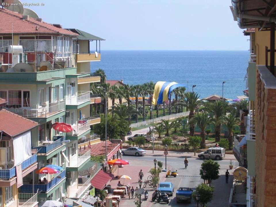 Blick aus dem Speiseraum Hotel Aslan City Kleopatra