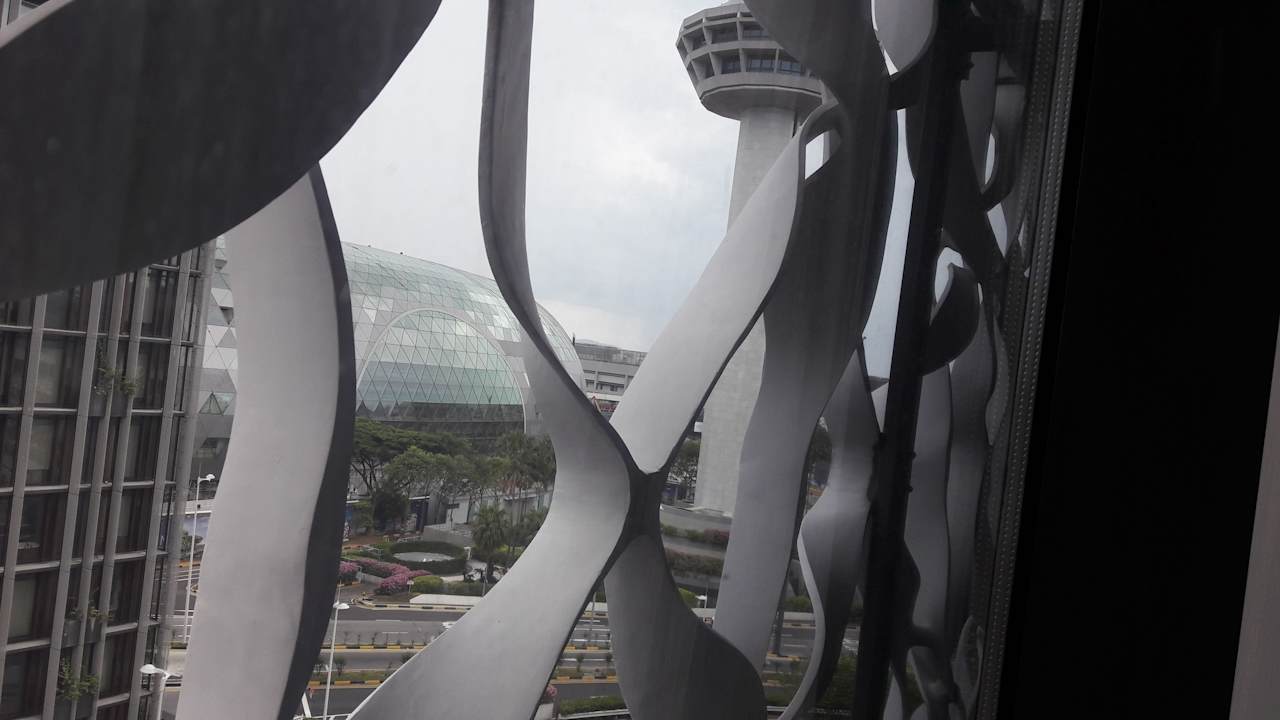 Ausblick Hotel Crowne Plaza Changi Airport