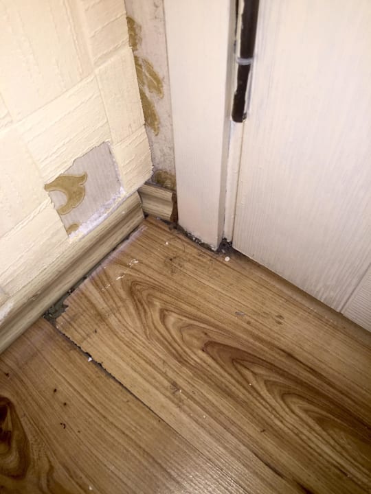 Schimmel und Verunreinigung hinter der Tür Hotel Diva's