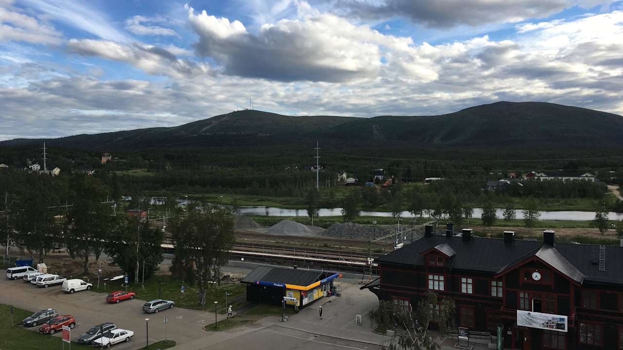 Blick von der Dachterrasse Quality Hotel & Resort Lapland