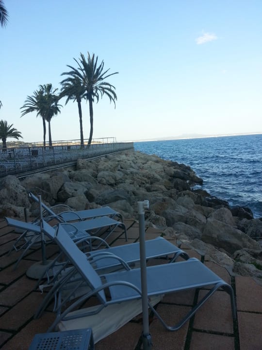 Blick von der Terrasse aufs Meer Hotel Bonanza Playa