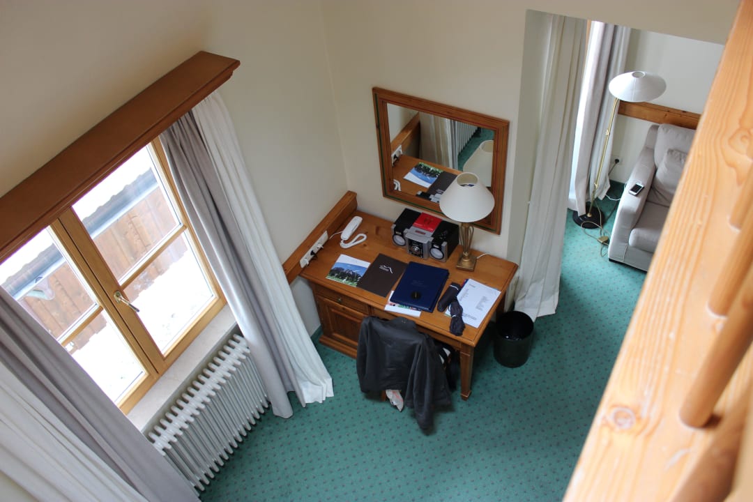 Blick von oben nach unten Hotel Zugspitze