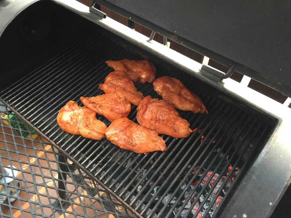 Nur ein Teil des Grillbuffets Naturhotel Blaubach