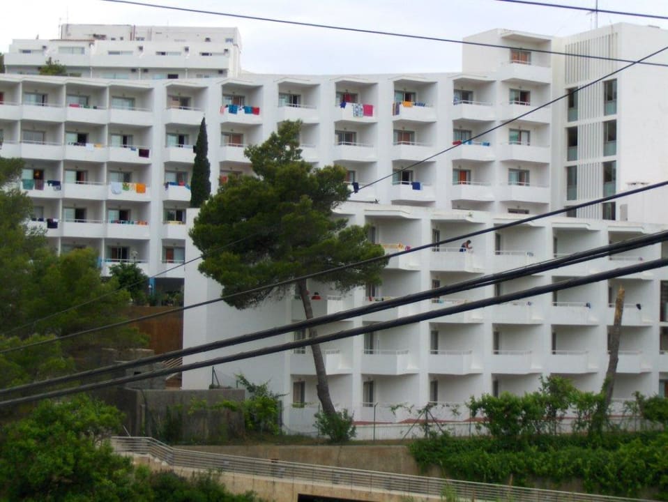 Ausblick von der Strassenseite Sandos El Greco Beach Hotel 16+