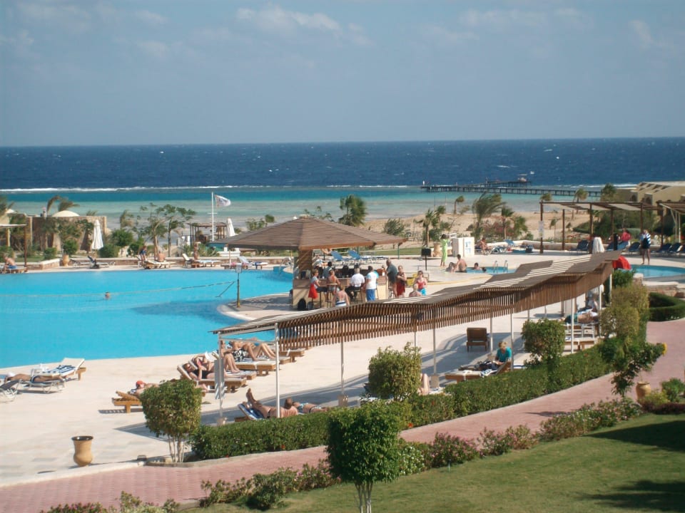 From the launch veranda Three Corners Sea Beach Resort