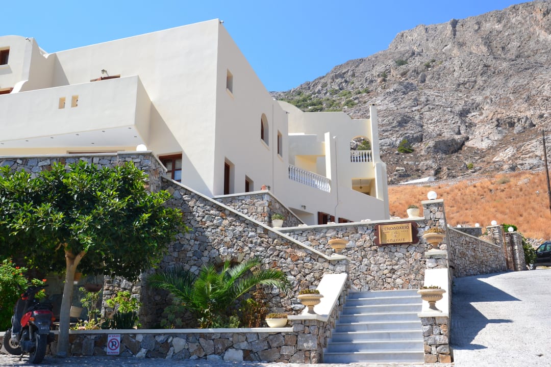 Aufgang zur Rezeption Hotel Epavlis