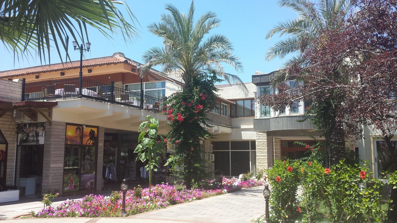 Eingang zum Restaurant-überall wunderschöne Blumen Papillon Belvil