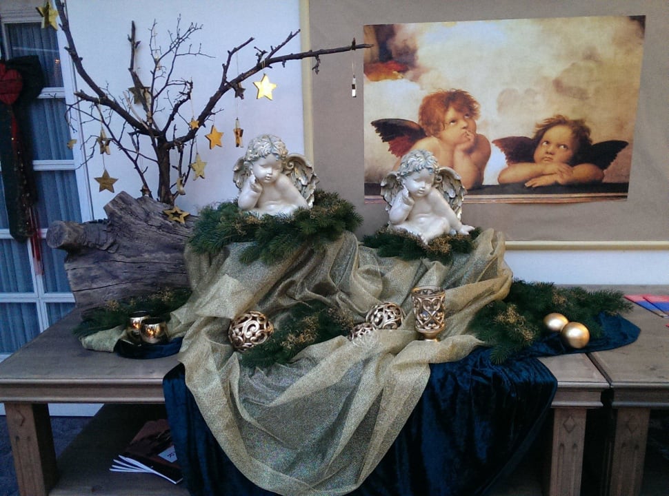 Weihnachtsdeko im Empfangsbereich Landidyll Hotel Baumwiese