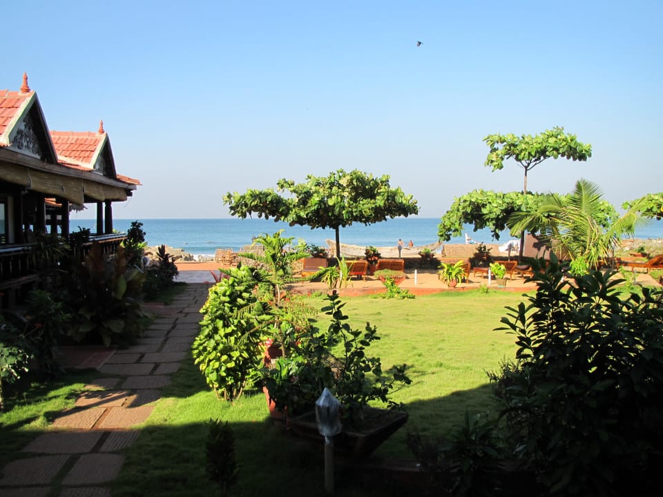 Blick vom Zimmer zum Meer Hotel Palm Tree Heritage