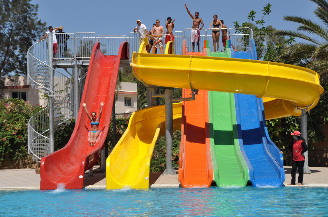 Our new swimming pool with waterslides  Hotel Riviera