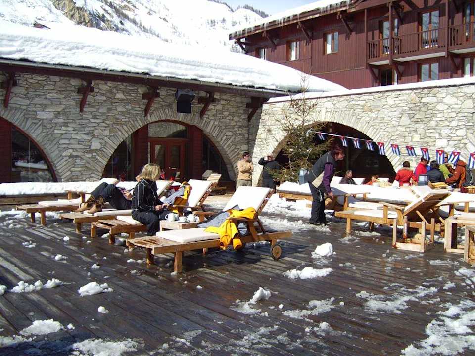 Sonnenterrasse des Clubs Club Med Val d'Isere