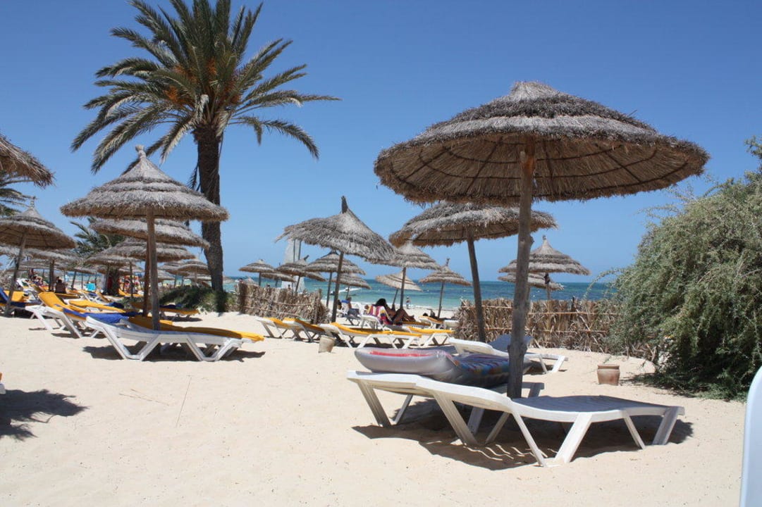 Liegen am Strand Hotel Eden Star