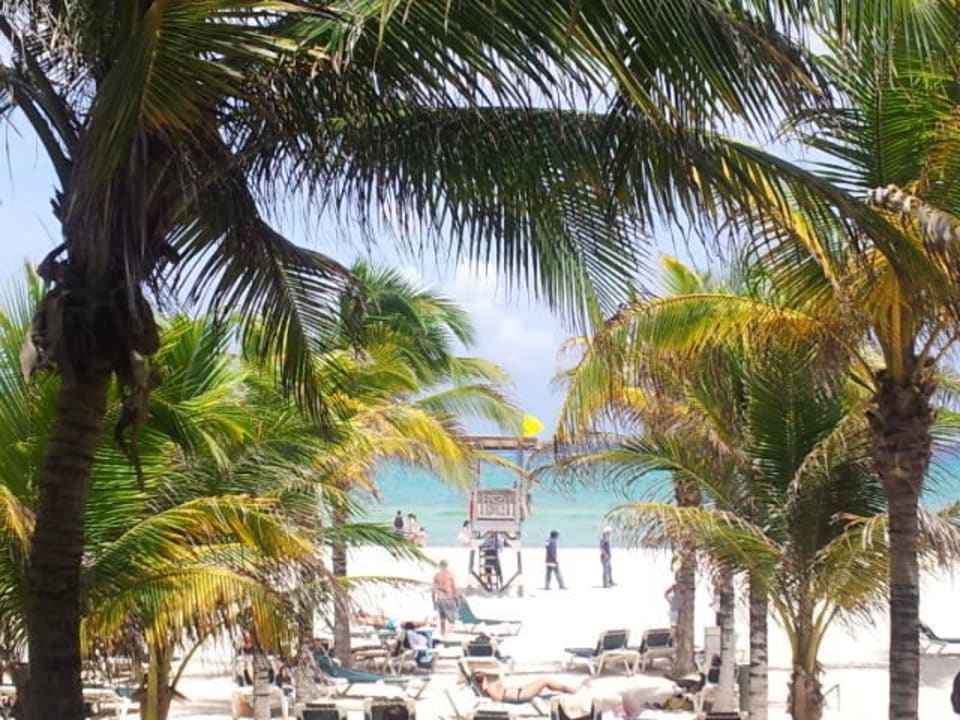 Blick vom Strandrestaurant Hotel Riu Tequila