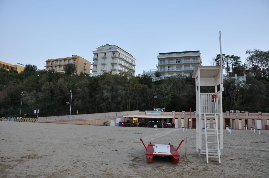 Hotel vom Strand aus Hotel Sans Souci