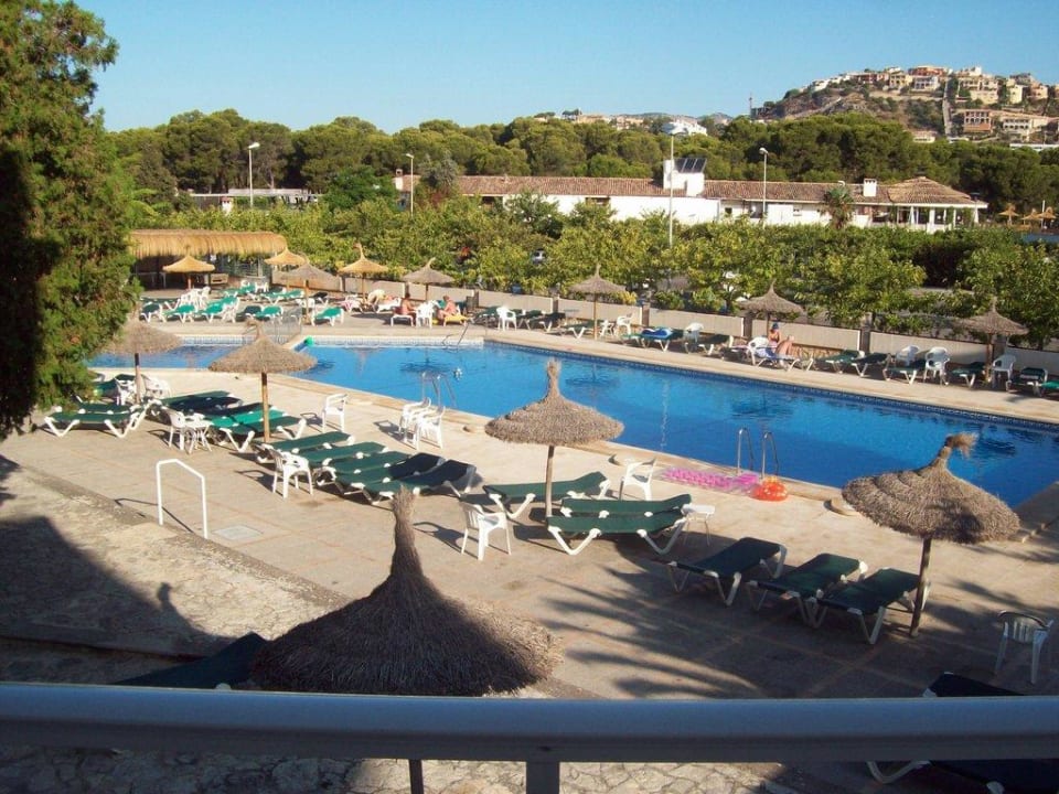 Blick von unserem Balkon auf den Pool Hotel & Apartments Casablanca