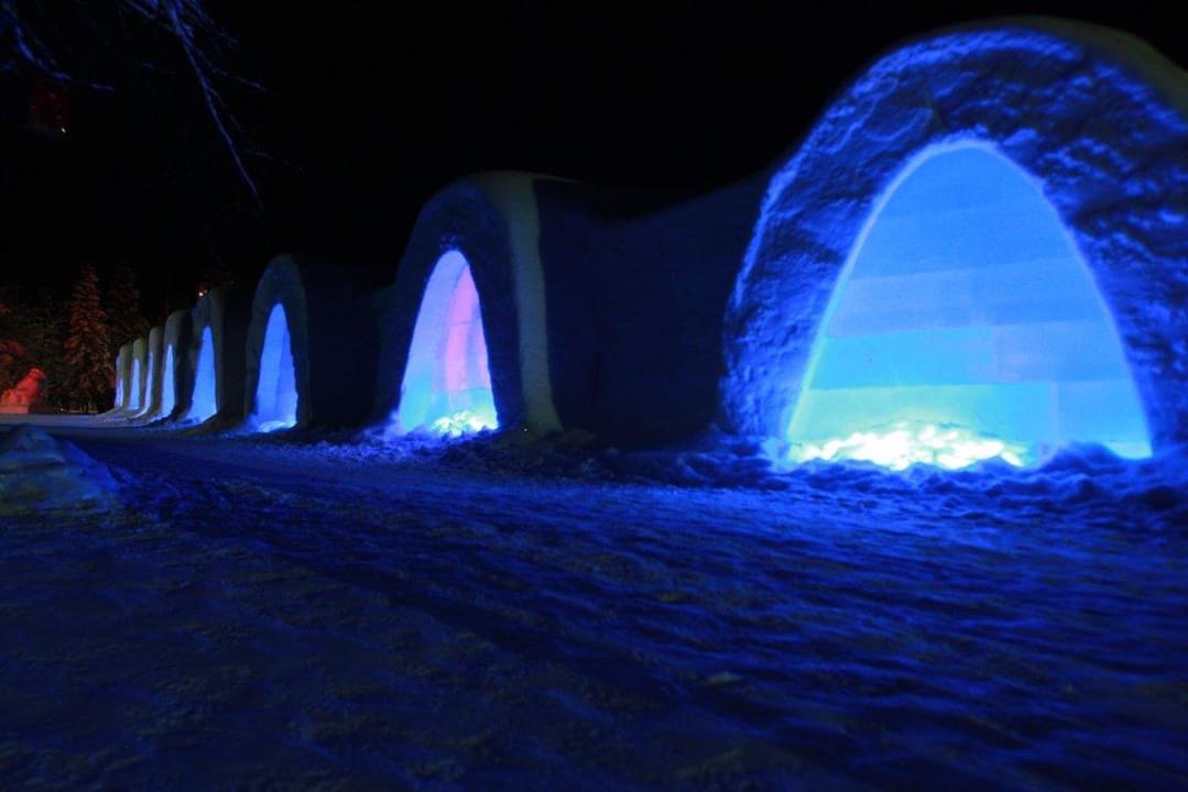 Licht-Show Luxus Ferienhäuser Lappland Dream