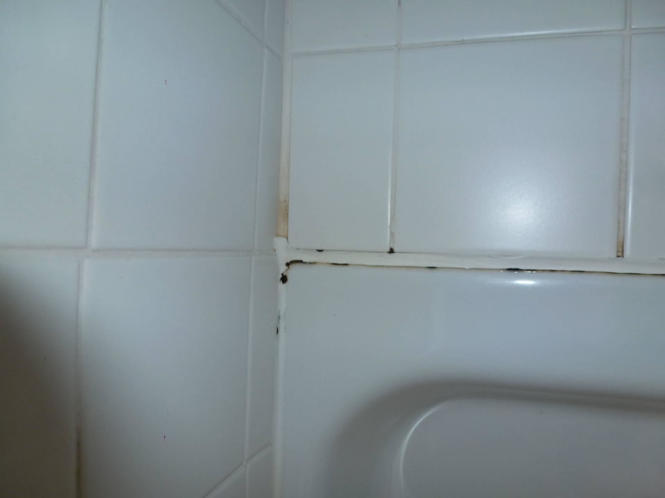 Dusche von Schimmel befallen Hotel Terme Venezia