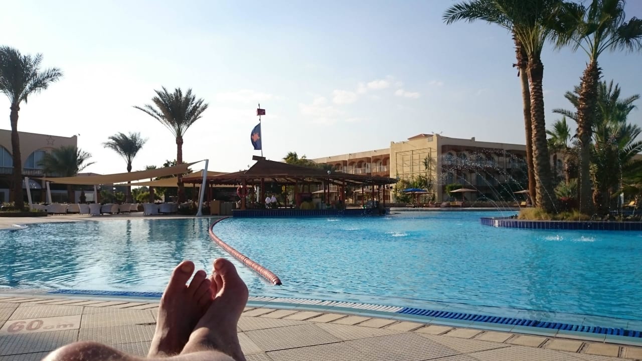 Blick auf den Pool Desert Rose