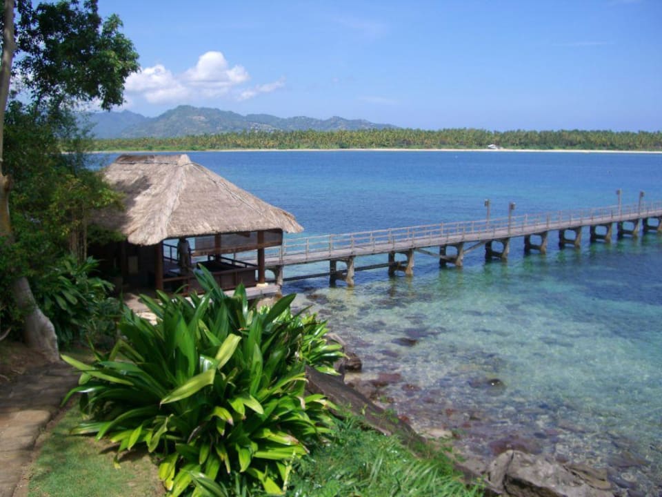 Ausblick vom Hotel auf den Anleger Hotel The Oberoi Lombok
