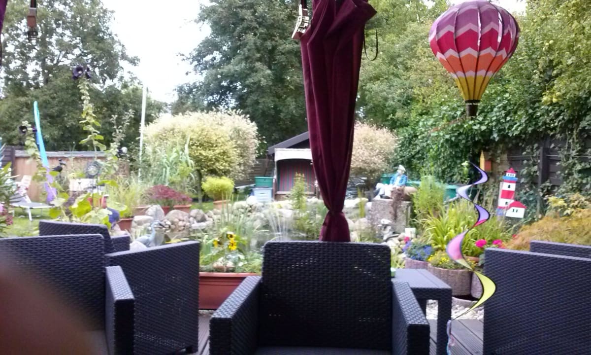 Blick aus der Sitzecke Gästehaus Klement