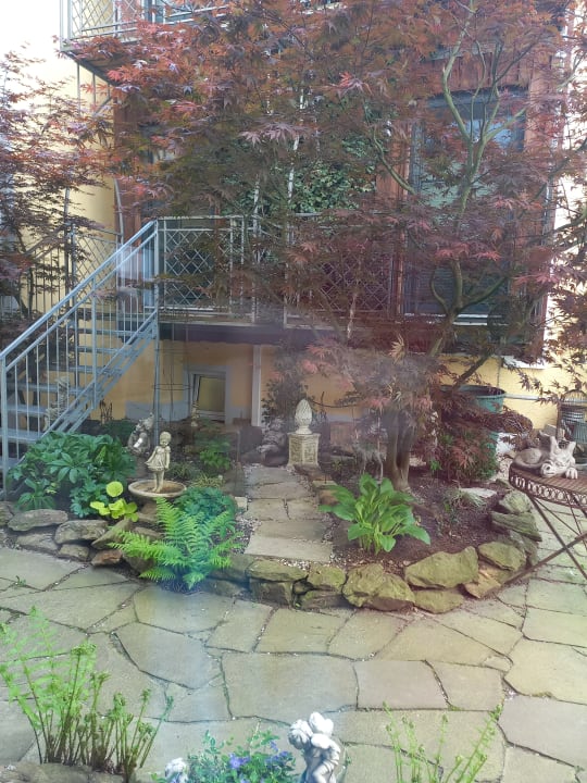 Gartenanlage Spirit & SPA Hotel Birkenhof am Elfenhain